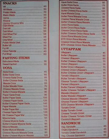 Shree Saraswati Sai Bhuvan menu 