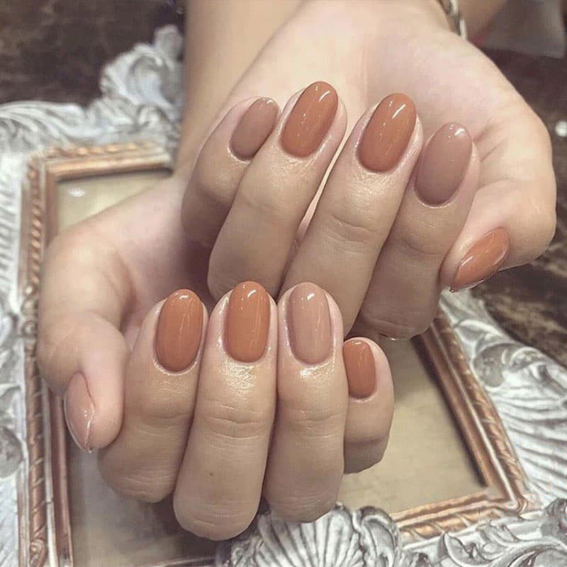  Mẫu nail màu nâu sữa nhạt