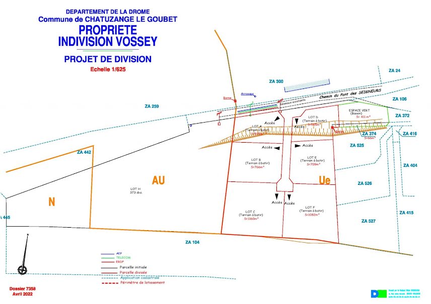 Vente terrain  505 m² à Chatuzange-le-Goubet (26300), 112 360 €