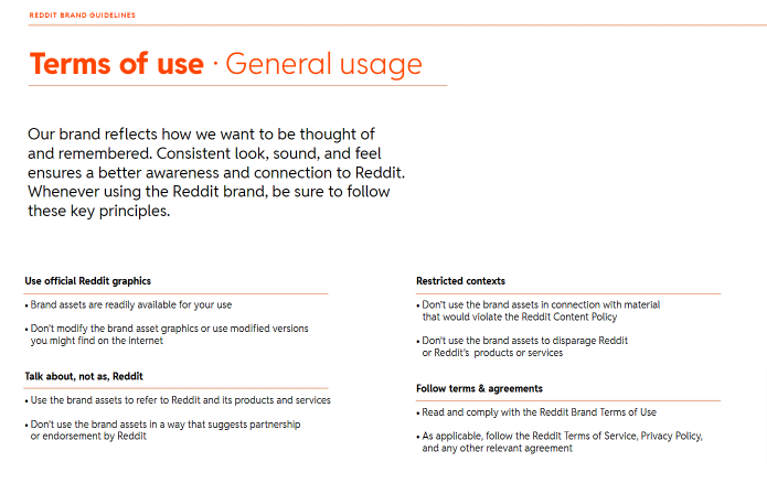Reddit brand guidelines