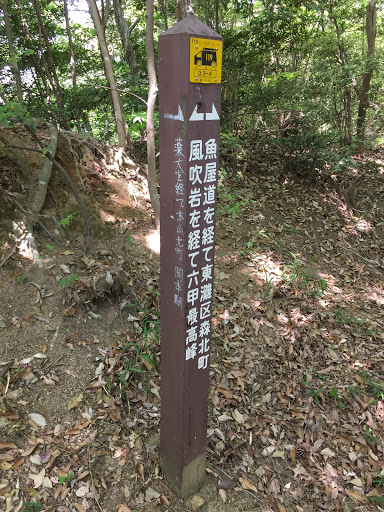 六甲山登山道 道標(ひ3-4)