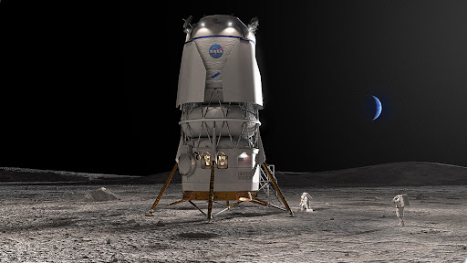A rendering of Blue Origin’s Blue Moon lander that will return astronauts to the Moon as part of NASA’s Artemis program. (Photo: Blue Origin)