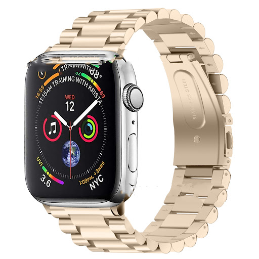 Title 3, Stainless Steel Smart Watch Band with cylindric...