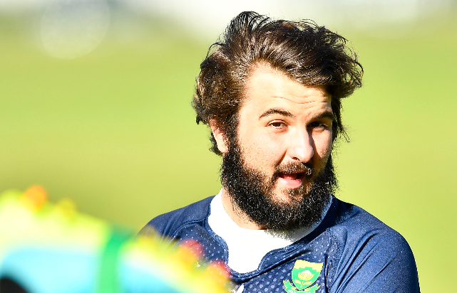 Springbok lock Lood de Jager during a training session earlier this year. Picture: Ashley Vlotman/Gallo Images