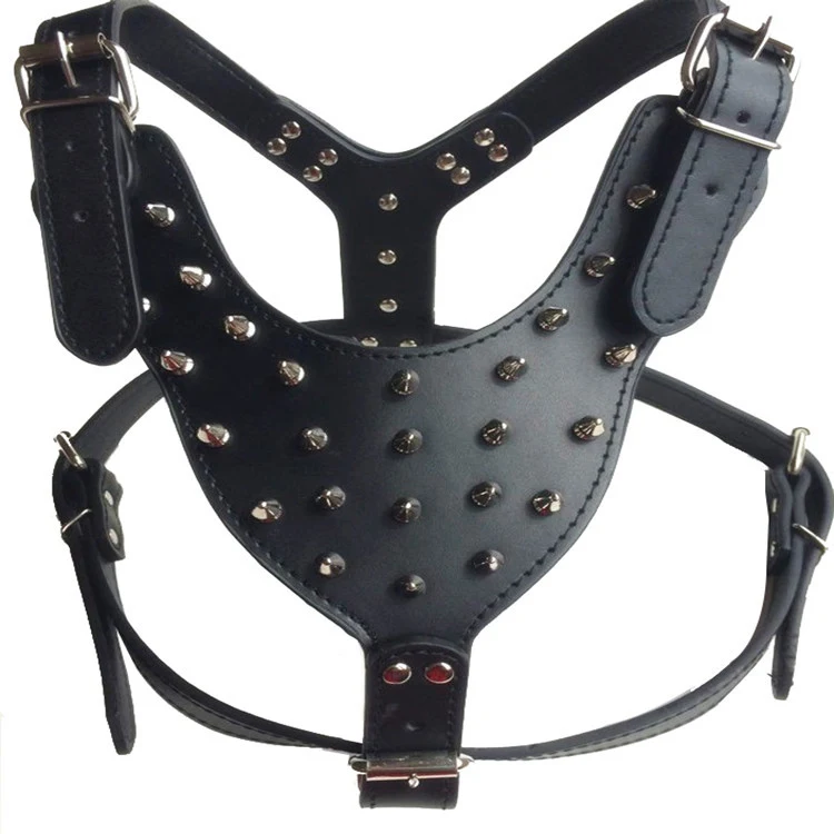 Large Dog Punk Style Rivet Chest Strap Explosion-proof & Anti-Pull. Provides safety and a unique, edgy look for your big