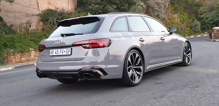 WIth its 331kW engine and 505 litre boot, the RS4 Avant hauls ass and luggage. Picture: DENIS DROPPA