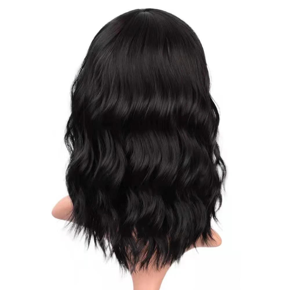 Title 4, Peluca para mujer, pelo corto natural con ondas...