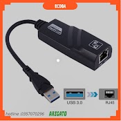 Cáp Chuyển Đổi Usb To Lan 2.0 3.0 Type C Ra Lan Type C Ra Lan + Hub Sang Lan 10 - 100Mbps Sang Cổng Mạng Lan Rj45 Ecoba