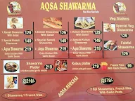 Aqsa Shawarma menu 1