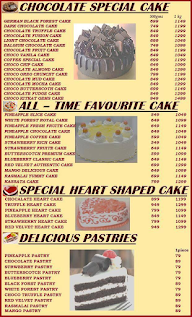 Gobaking Cake Zone menu 1