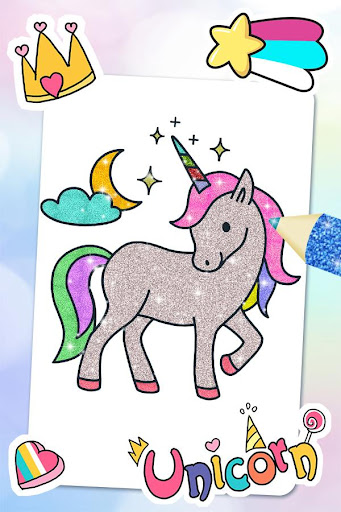 Download 2020 Glitter Unicorn Coloring Book Girls Games Android App Download Latest