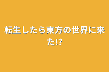 「転生したら東方の世界に来た!?」のメインビジュアル