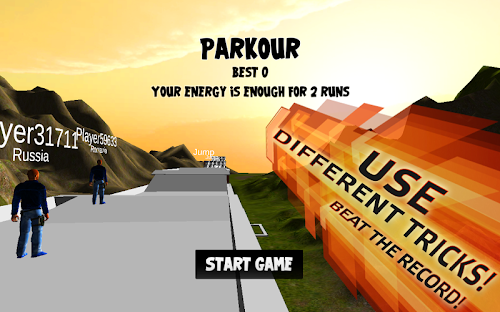 Android application Parkour POV: 3D FPV no ads screenshort
