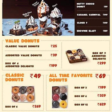 Donut Shop menu 