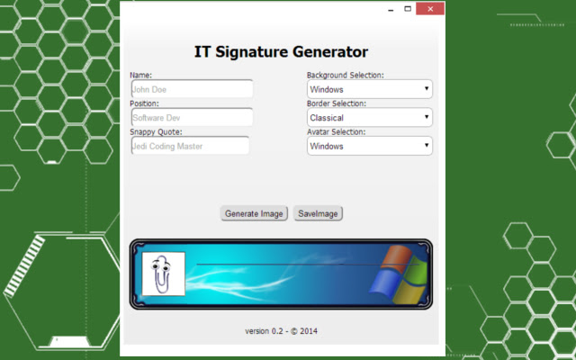 IT Signature Generator chrome extension