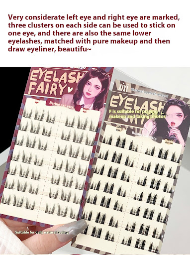 Title 10, Portable Segmented Natural Thick False Eyelashe...