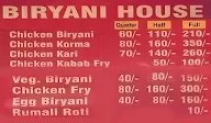 Biryani House menu 1