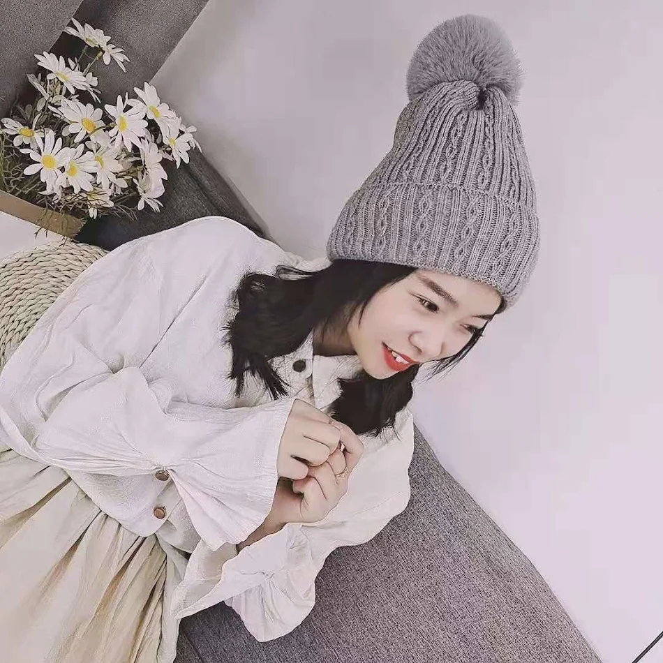 Autumn And Winter Korean Ins Net Red Twist Woolen Hat