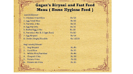 Gagan's Biriyani & Fast Food Centre menu 2