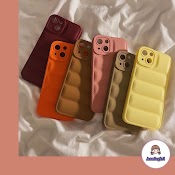 Ốp Điện Thoại Tpu Mềm Siêu Mỏng Chống Sốc Màu Kẹo 3D Retro Cho Iphone 14 13 12 11 Pro Max X Xr 8 7 Plus