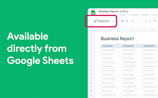 Expand a Row in Sheets