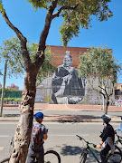 The Miriam Makeba artwork in Newtown.