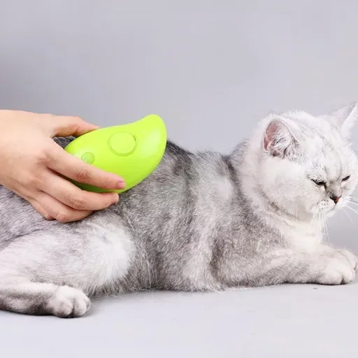 New Cat Dog Grooming Comb Electric Spray Water Spray Kitten Pet Comb Soft Silicone Depilation Cats Bath Brush Grooming S