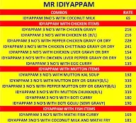 Mr Idyappam menu 1