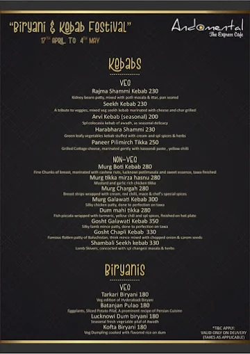 AndaMental - The Express Takeaway menu 