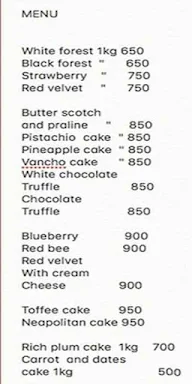 Spanish Cakes And Bakes menu 1