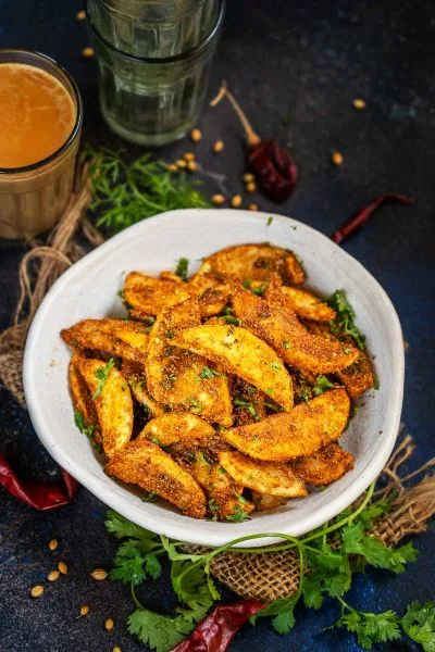 Spicy Chili Masala Potato Wedges