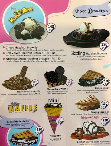 Cream Chills menu 