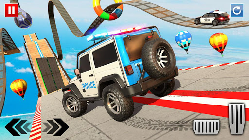 Police Prado Car Stunt Games  Mega Ramp Car Games