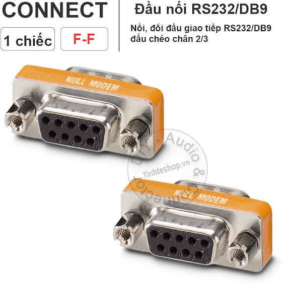 Đầu Nối Rs232 Db9 2 Cổng Cái Đấu Chéo 1 Chiếc - Null Modem Rs232 Female