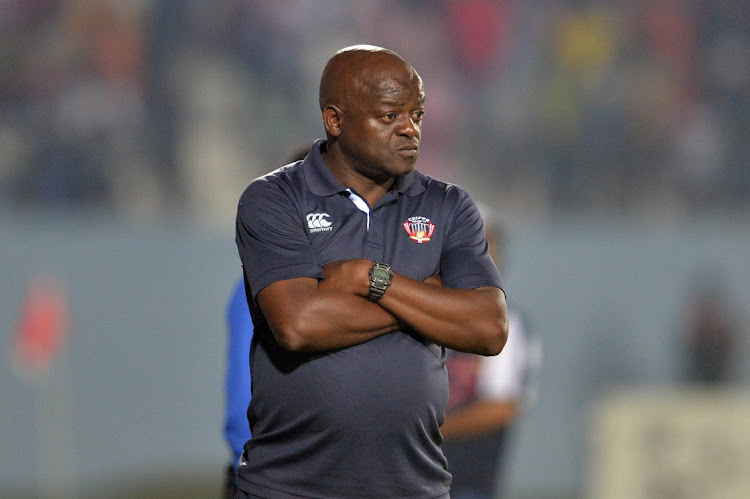 Chippa United coach Dan Malesela during the Nedbank Cup, Semi Final match between Chippa United and SuperSport United at Sisa Dukashe Stadium on May 20, 2017 in East London.