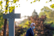 Democratic US presidential nominee Joe Biden arrives to attend a morning service at St. Joseph's on the Brandywine Roman Catholic Church in Greenville, Delaware, US, on September 20 2020. 