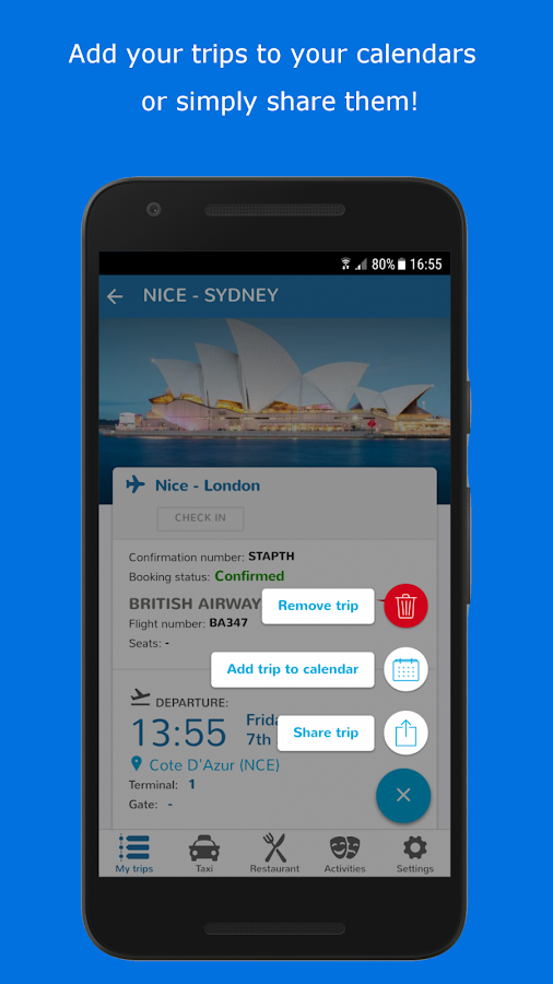   CheckMyTrip – zrzut ekranu 