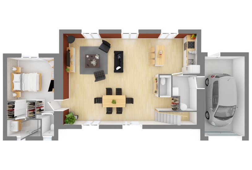  Vente Terrain + Maison - Terrain : 1 128m² - Maison : 145m² à Montricoux (82800) 