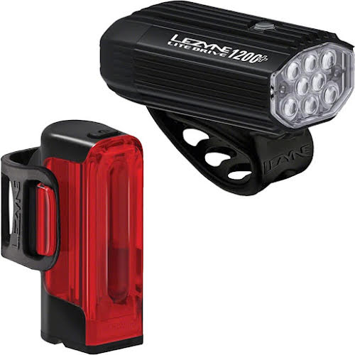 Lezyne Lite Drive 1200+ / Strip Drive Pro 400+ Headlight and Taillight Set