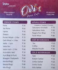 Ovi's House Cafe menu 3