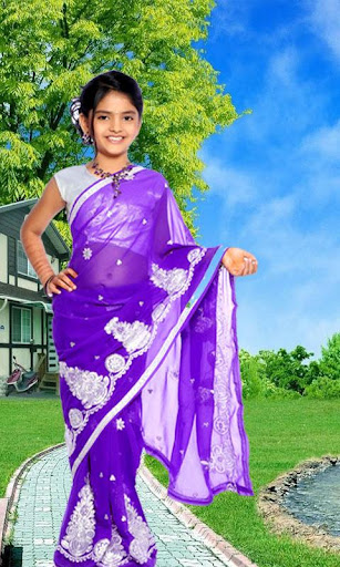 Kids Girl Saree Photo Maker