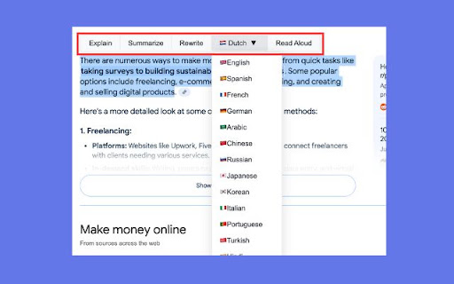 Webudy AI Chrome Extension Assistant screenshot 2