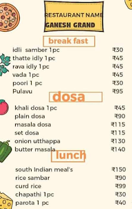 Sri Ganesh Grand menu 1