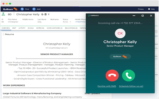 CallMantra Chrome Extension