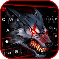 Bloody Metal Scary Wolf Keyboard - Wolf theme