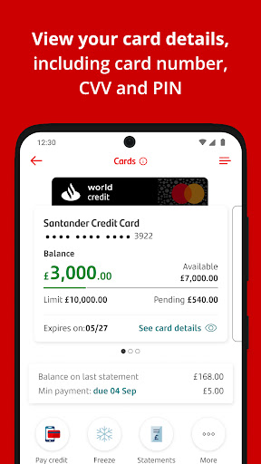 Screenshot Santander Mobile Banking