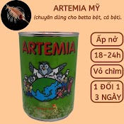 Lon 425G Trứng Artemia Mỹ Hàng Xịn - Thức Ăn Cá Betta Bột, Cá Bột - Hingaostore.