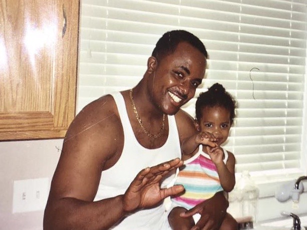 Sierra and her dad over 15 years ago. 