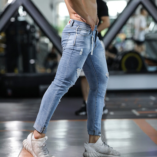 Title 7, Mens Fashion Casual Slim Ripped Jeans. Stylish...