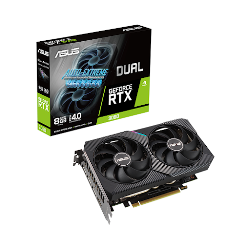 Card màn hình ASUS Dual GeForce RTX 3060 8GB GDDR6 8GB GDDR6 (DUAL-RTX3060-8G)